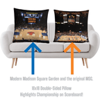 New York Knicks Pillow - NBA CHAMPS ON SCOREBOARD! - Stadium Vagabond