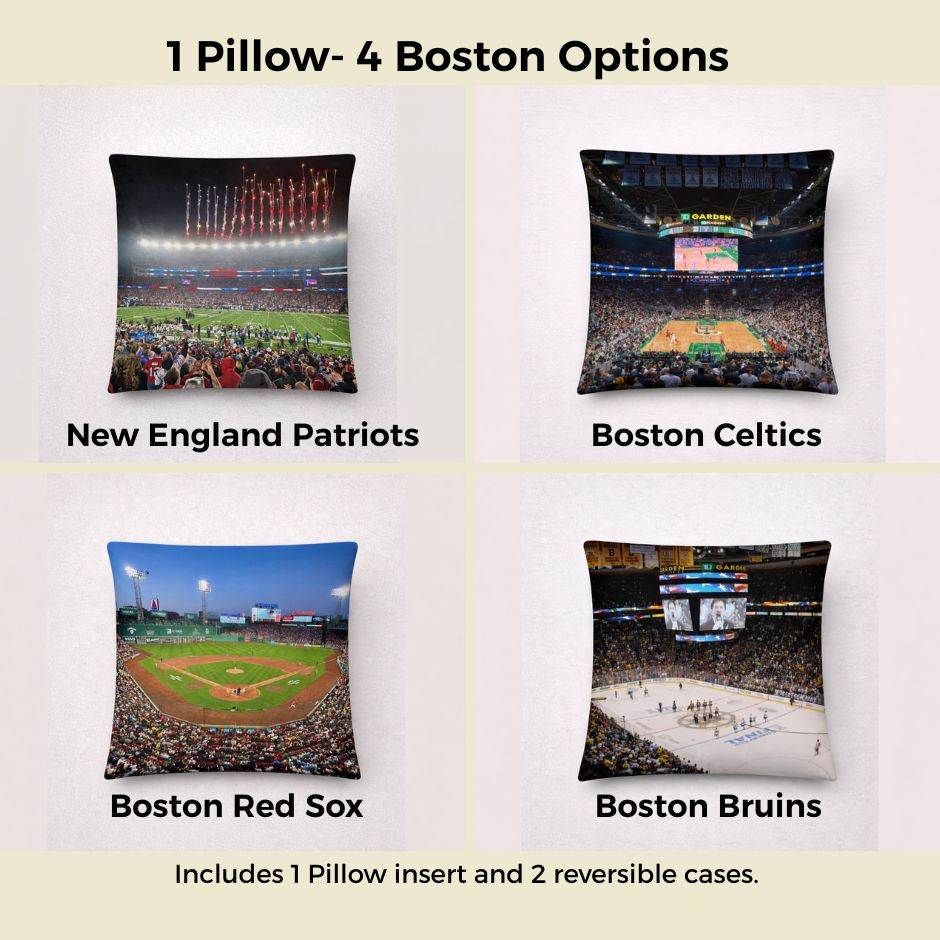 Boston Sports Pillow with interchangeable pillow cases