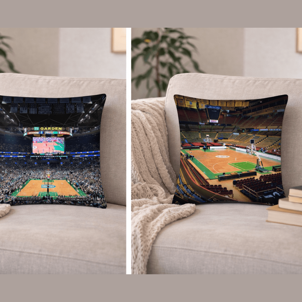 Boston Celtics - From the Parquet to the TD Garden Double - sided Pillow - Stadium Vagabond