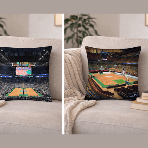 Boston Celtics - From the Parquet to the TD Garden Double - sided Pillow - Stadium Vagabond