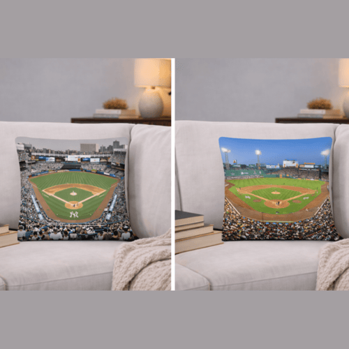 House - Divided Red Sox vs Yankees Pillow - Stadium Vagabond