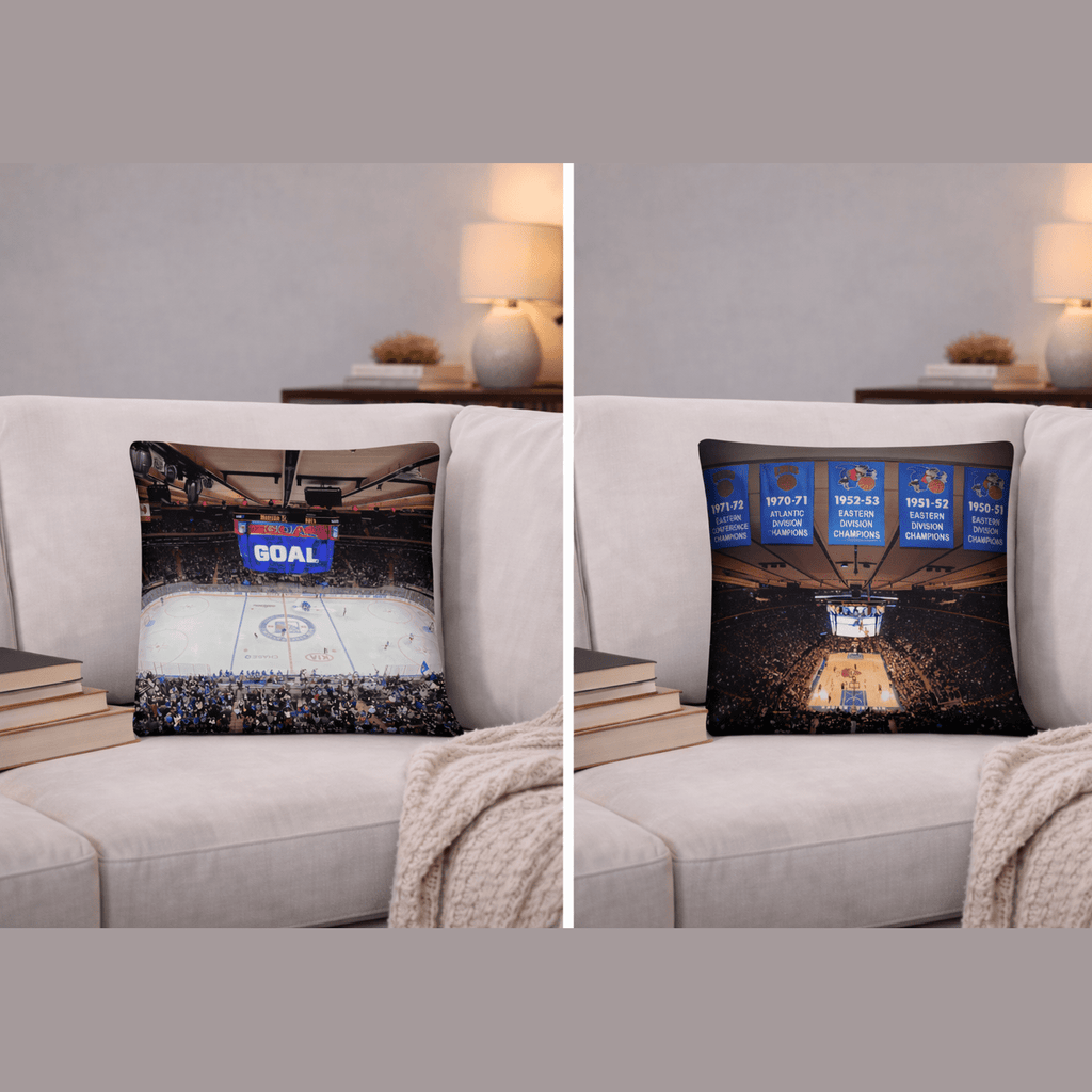 I ❤️ NY- Rangers and Knicks Pillow