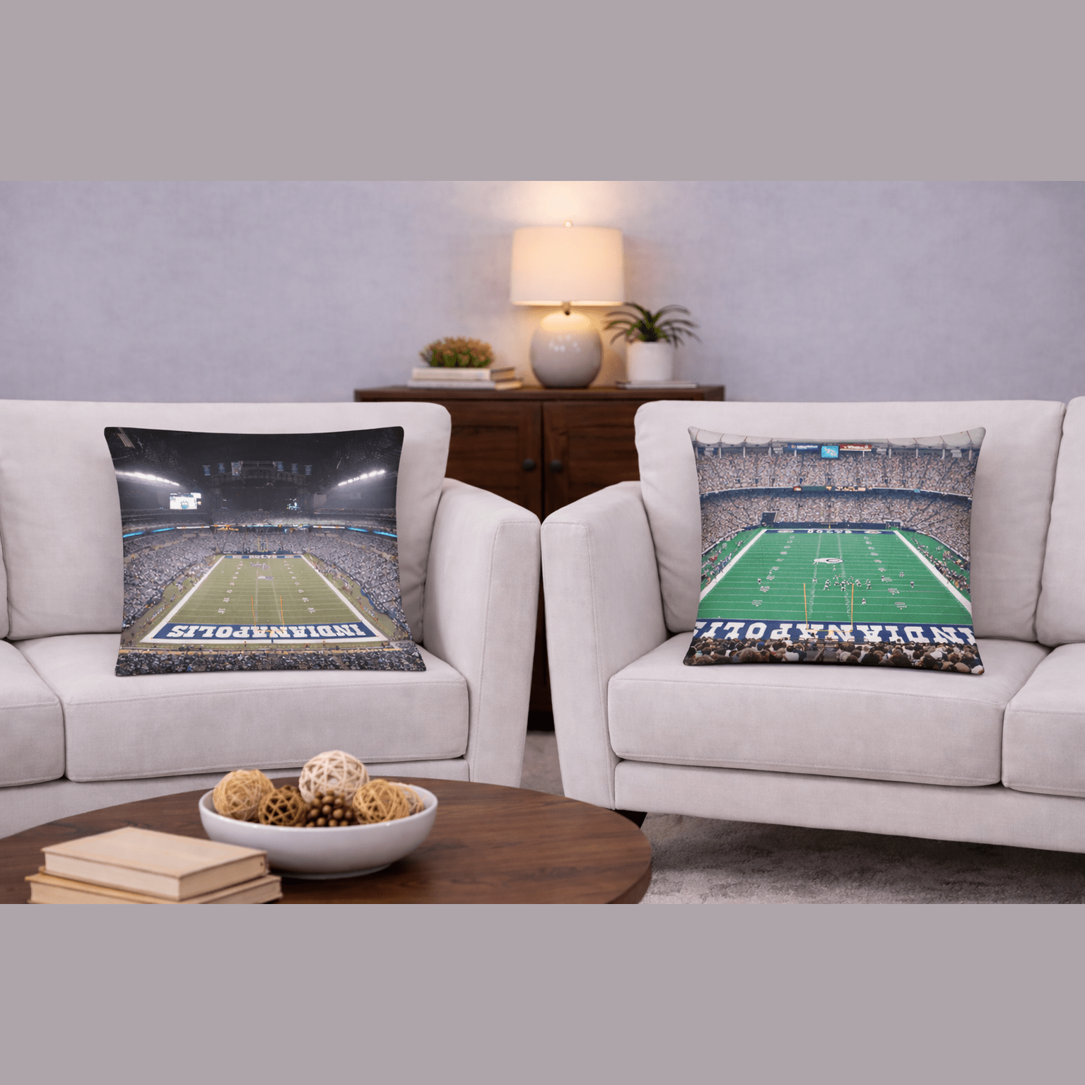 Lucas Oil Stadium - Home of the Indianapolis Colts Double - Sides Pillow - Stadium Vagabond