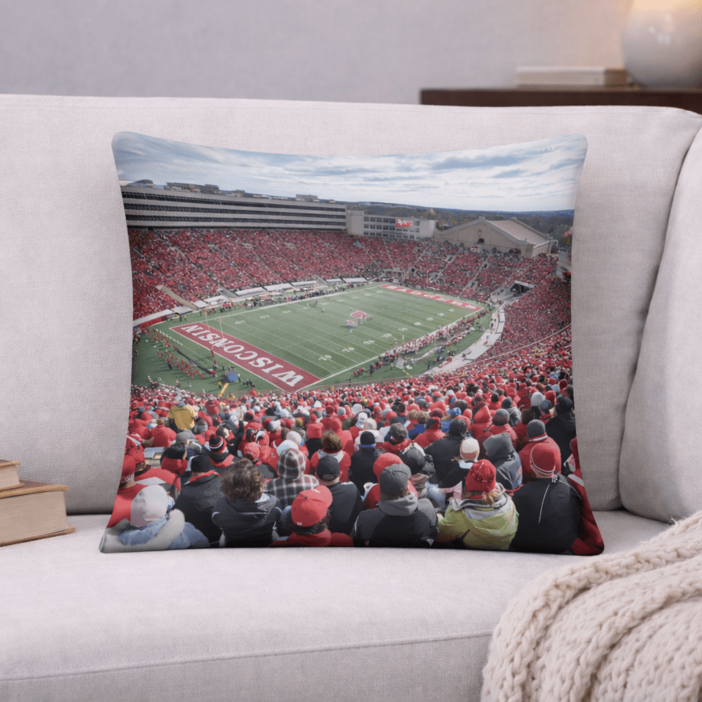 Wisconsin Badgers Camp Randall Pillow