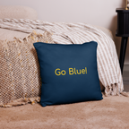 CUSTOMIZABLE Michigan Wolverines Maize Out Basketball Pillow