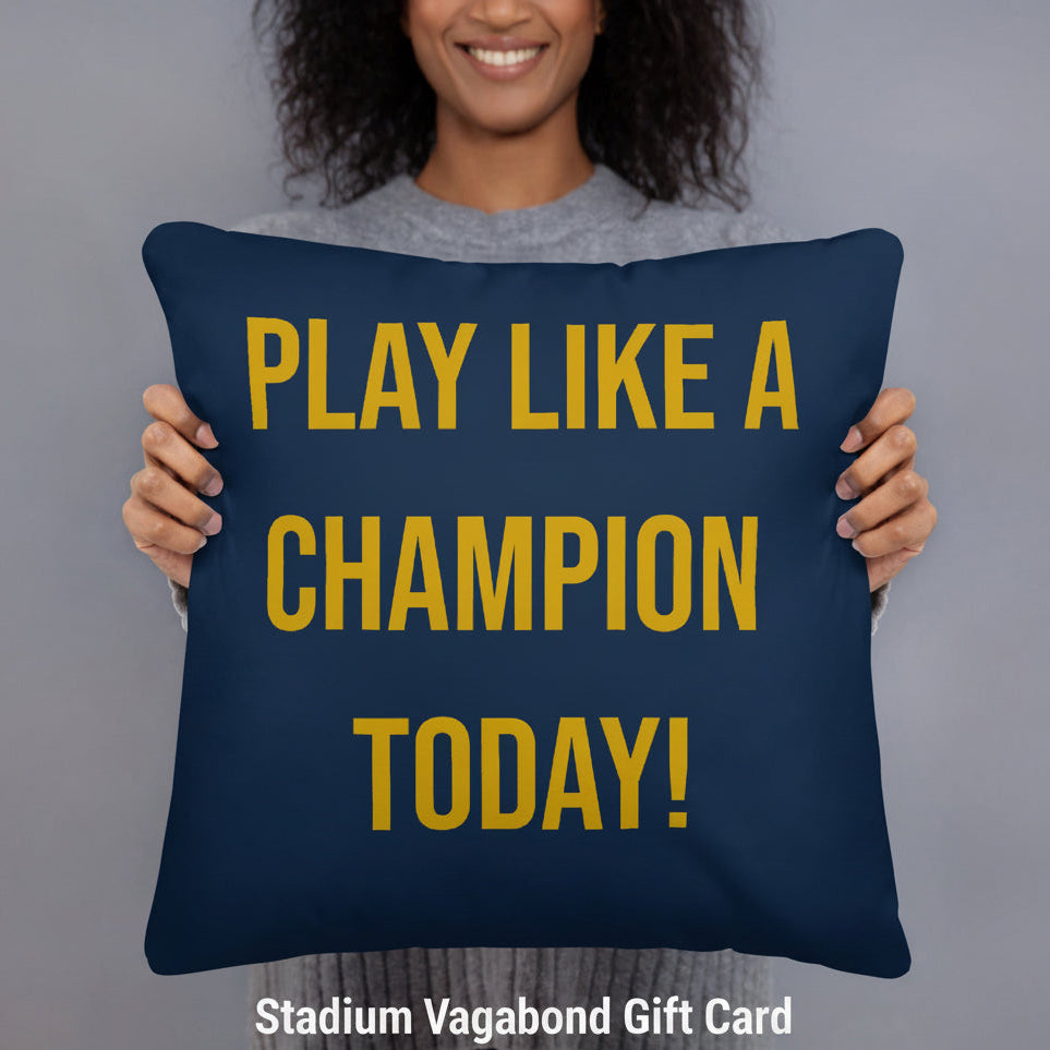 CUSTOMIZABLE Notre Dame Fighting Irish Basketball Pillow - Stadium Vagabond