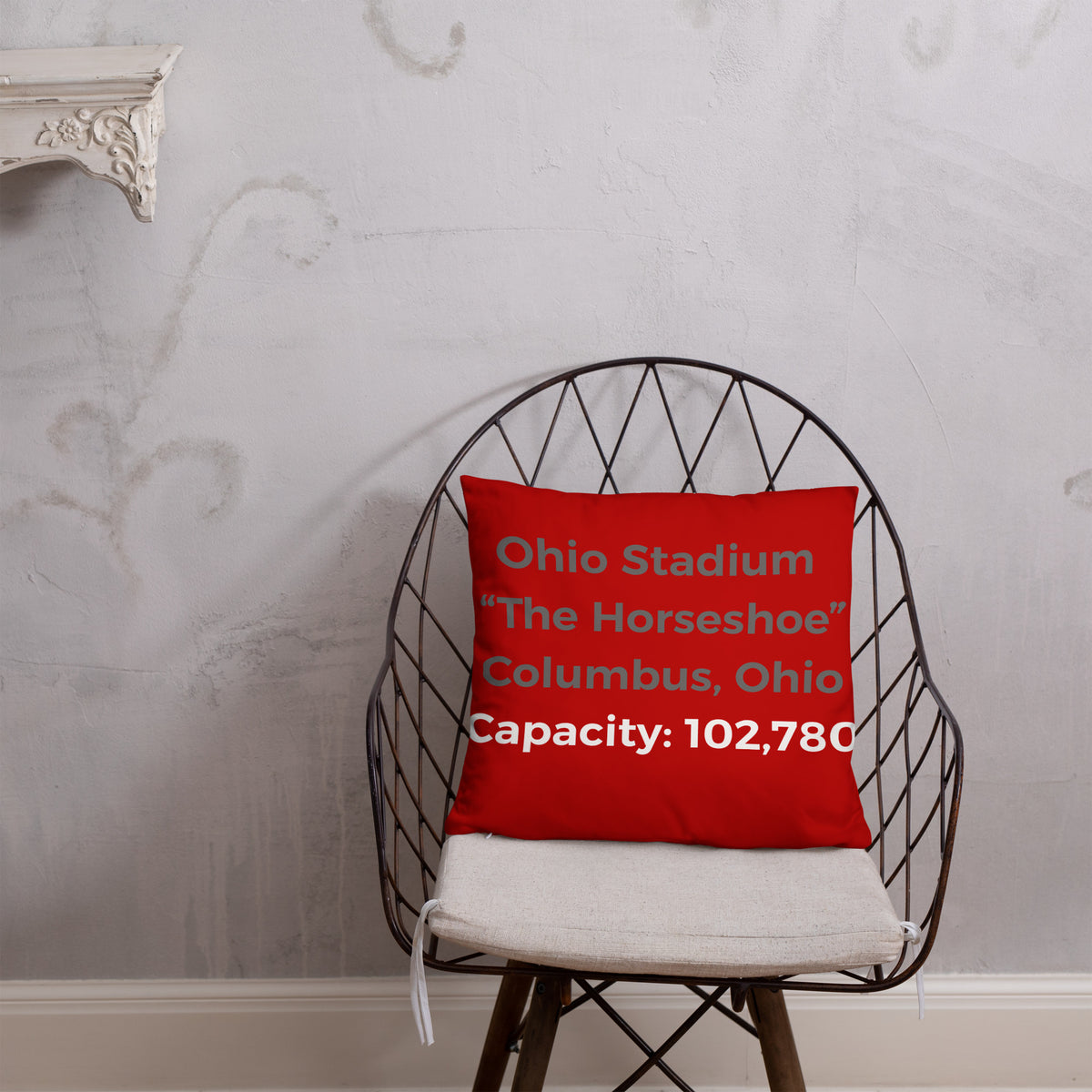 Ohio State Buckeyes "The Horseshoe" Pillow - Stadium Vagabond