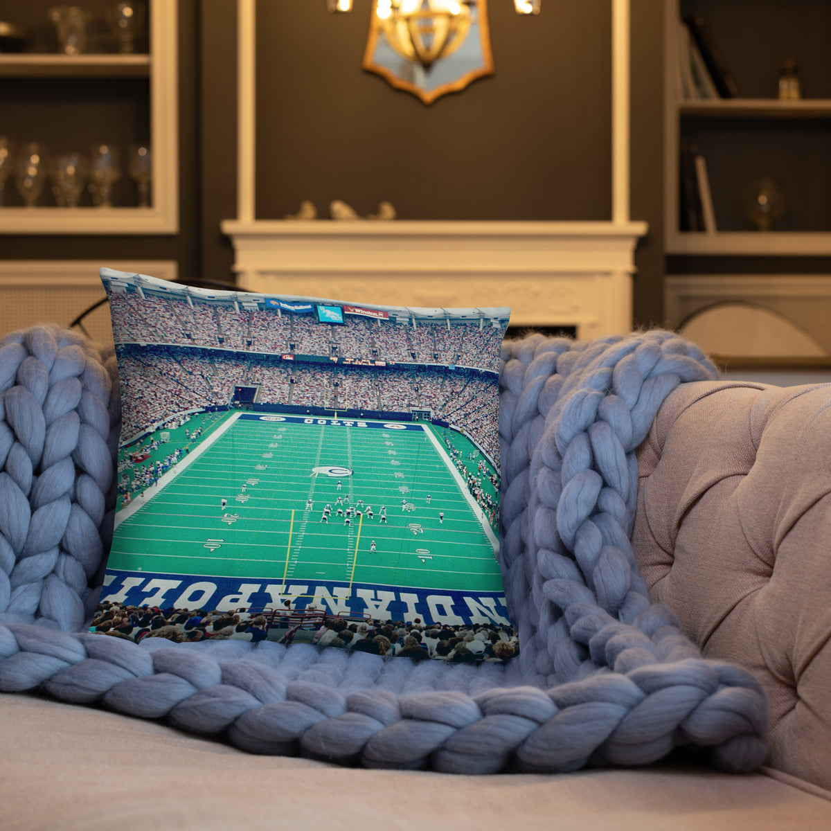 Lucas Oil Stadium - Home of the Indianapolis Colts Double - Sides Pillow - Stadium Vagabond