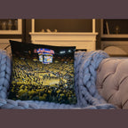 Michigan Wolverines Maize Out - Football and Basketball Double - Sided Pillow - Stadium Vagabond