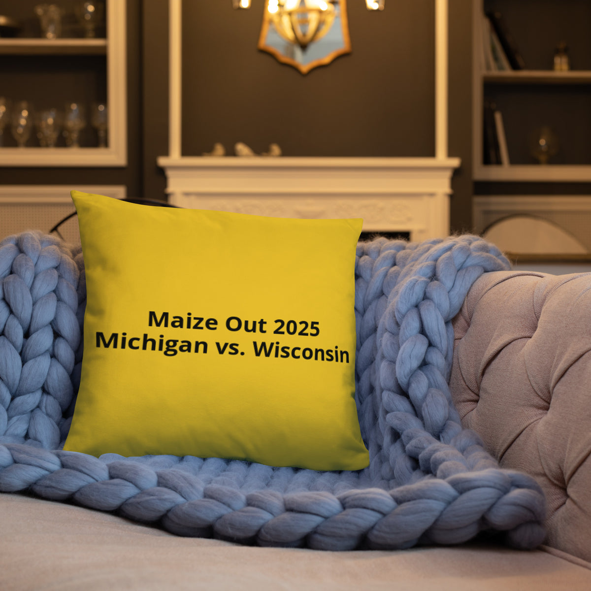Michigan Wolverines Maize Out 2025 Pillow - Stadium Vagabond