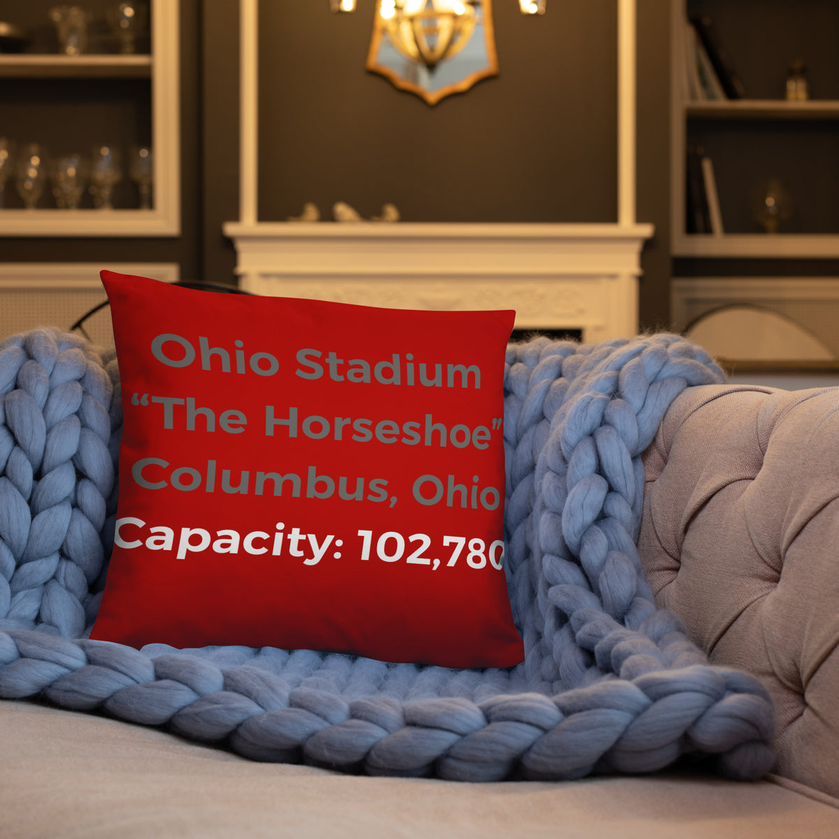 Ohio State Buckeyes "The Horseshoe" Pillow - Stadium Vagabond