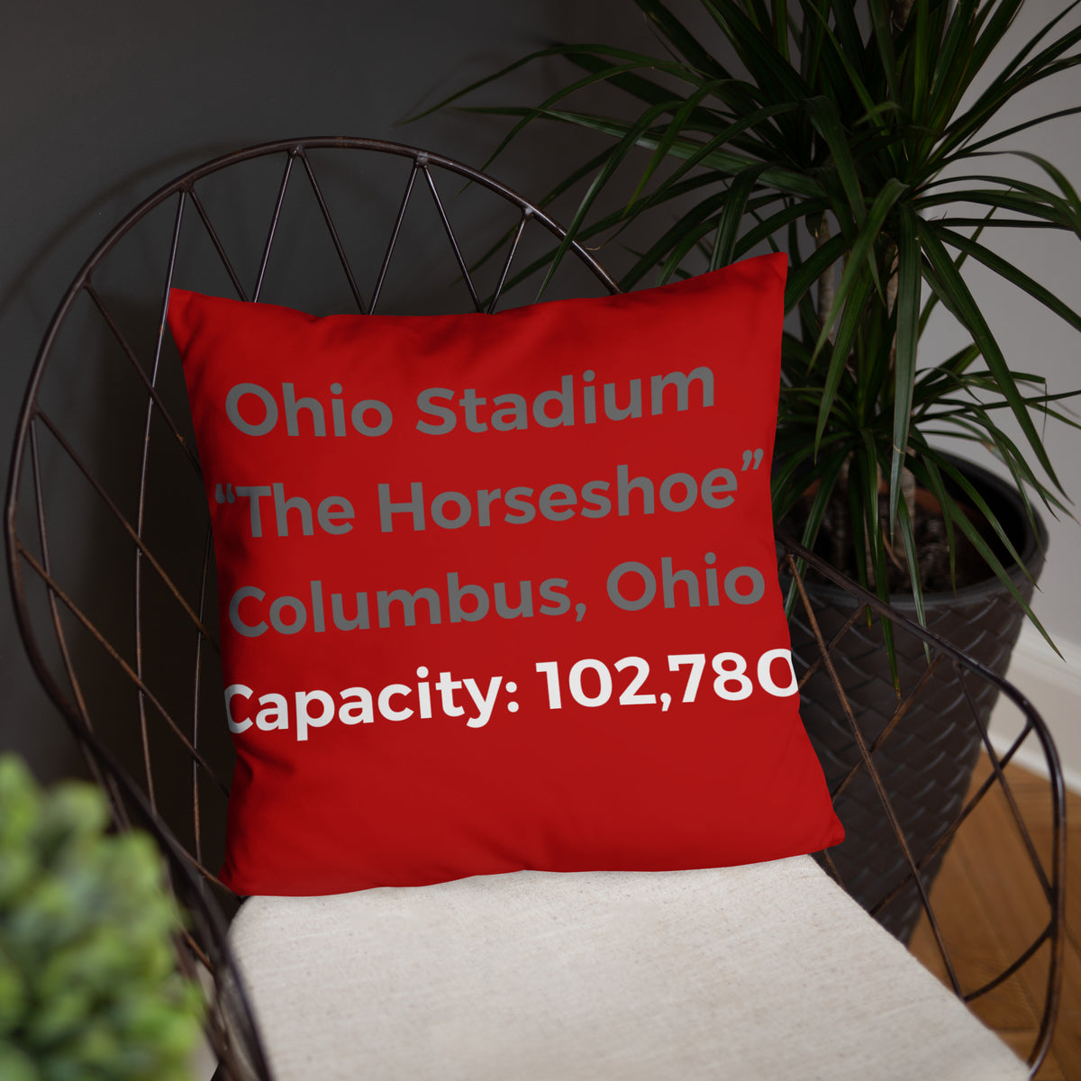 Ohio State Buckeyes "The Horseshoe" Pillow - Stadium Vagabond