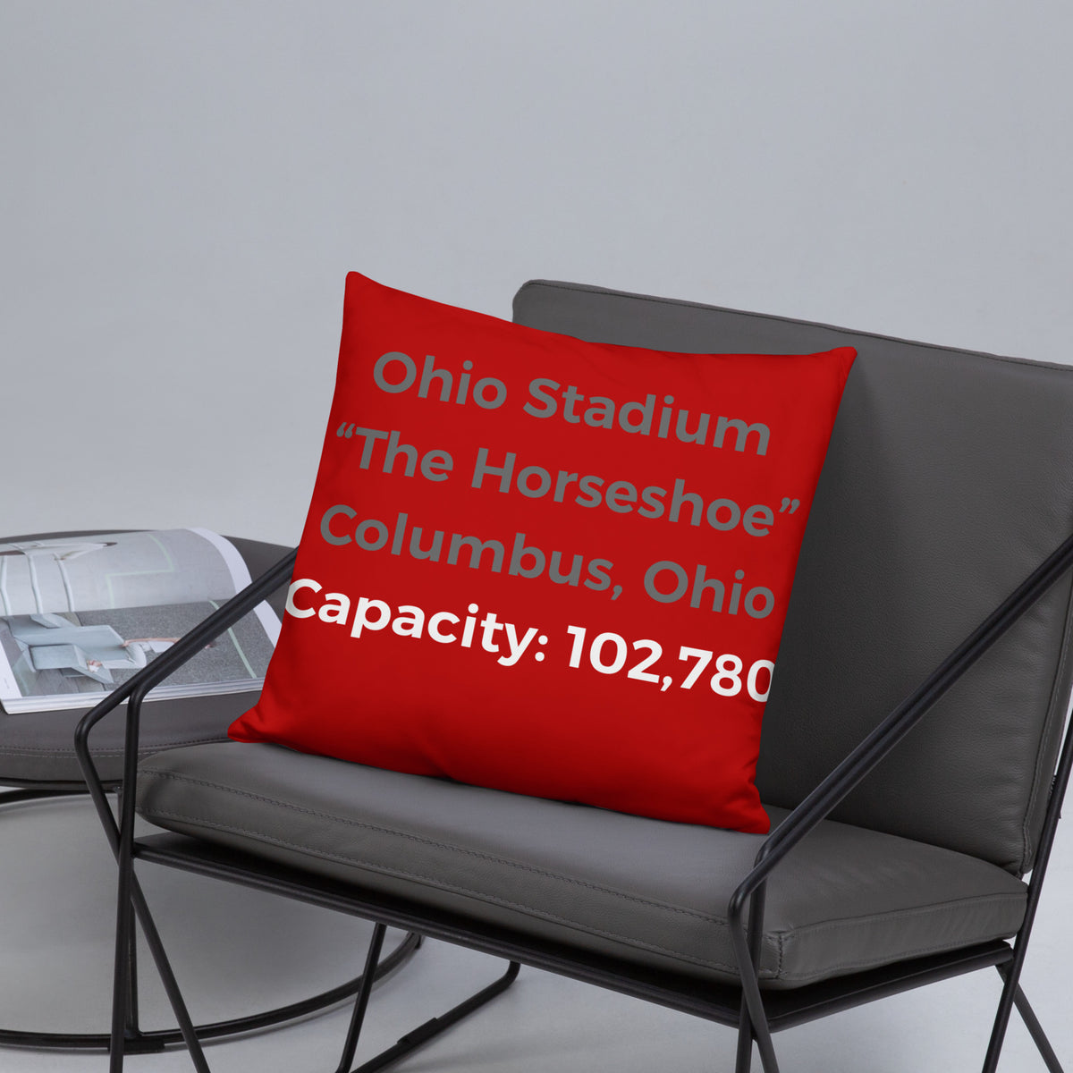 Ohio State Buckeyes "The Horseshoe" Pillow - Stadium Vagabond