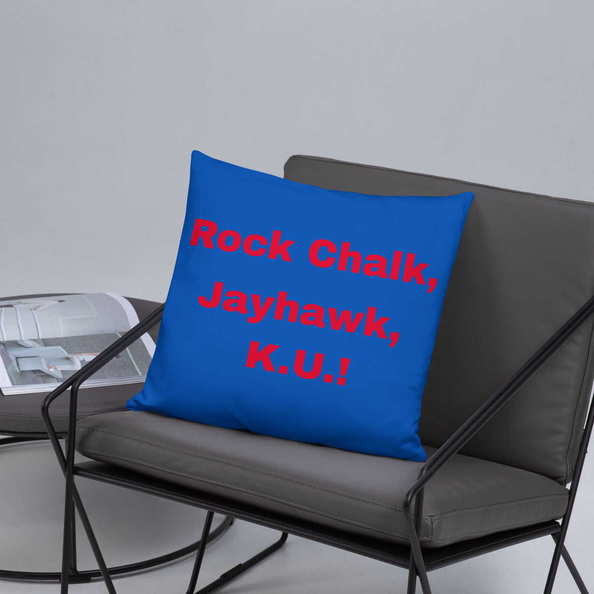 CUSTOMIZABLE Kansas Jayhawks Basketball Pillow - Stadium Vagabond