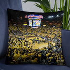Michigan Wolverines Maize Out - Football and Basketball Double - Sided Pillow - Stadium Vagabond