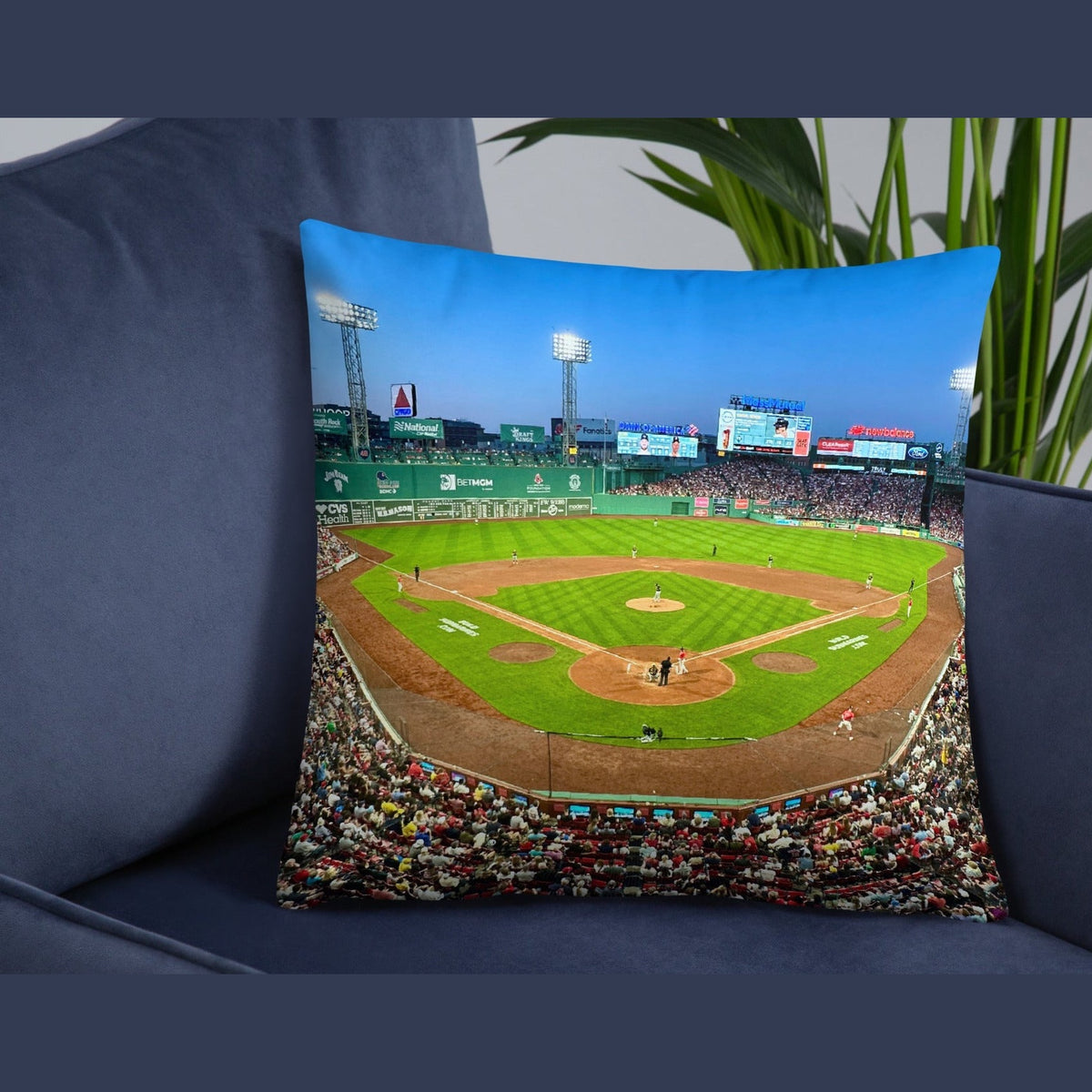 House - Divided Red Sox vs Yankees Pillow - Stadium Vagabond