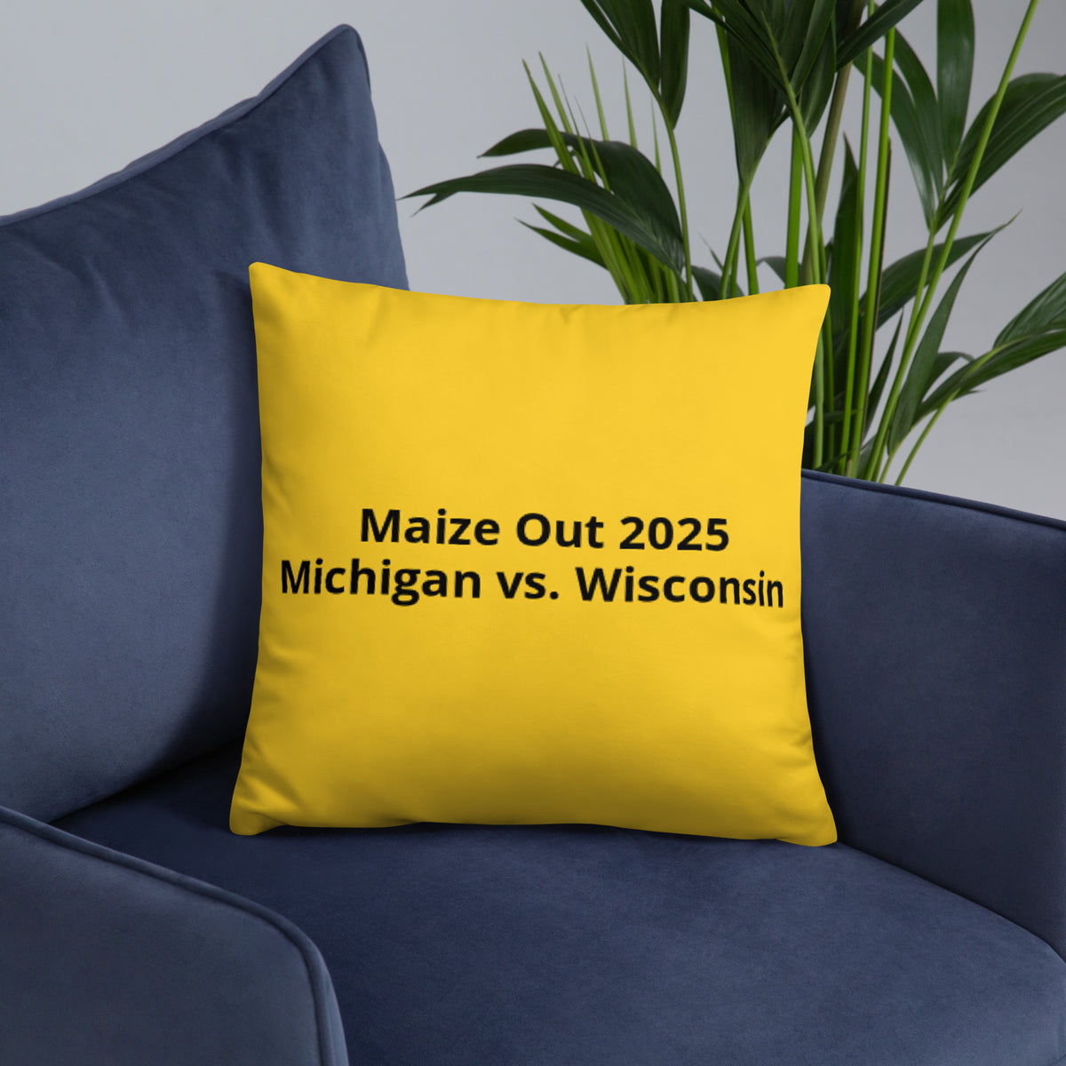 Michigan Wolverines Maize Out 2025 Pillow - Stadium Vagabond