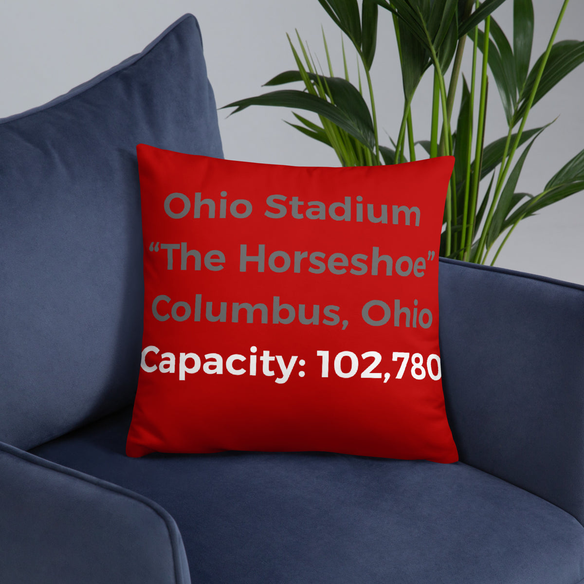 Ohio State Buckeyes "The Horseshoe" Pillow - Stadium Vagabond
