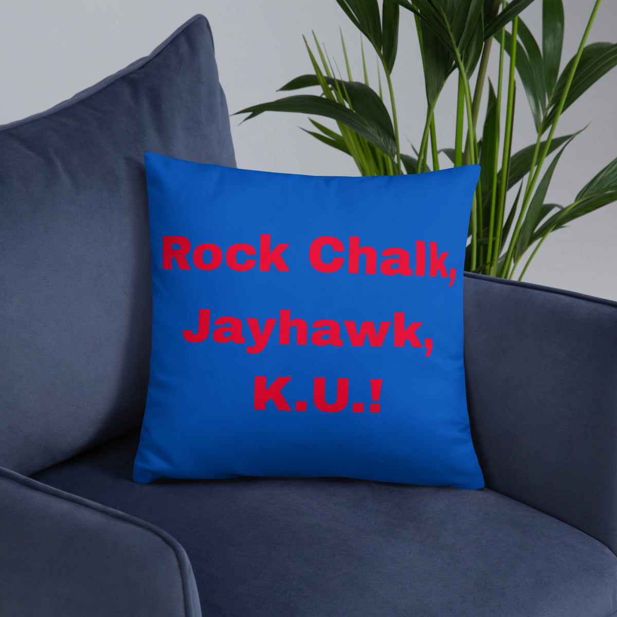 CUSTOMIZABLE Kansas Jayhawks Basketball Pillow - Stadium Vagabond