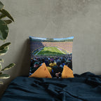 House - Divided Chicago Bears and Green Bay Packers Pillow - Stadium Vagabond