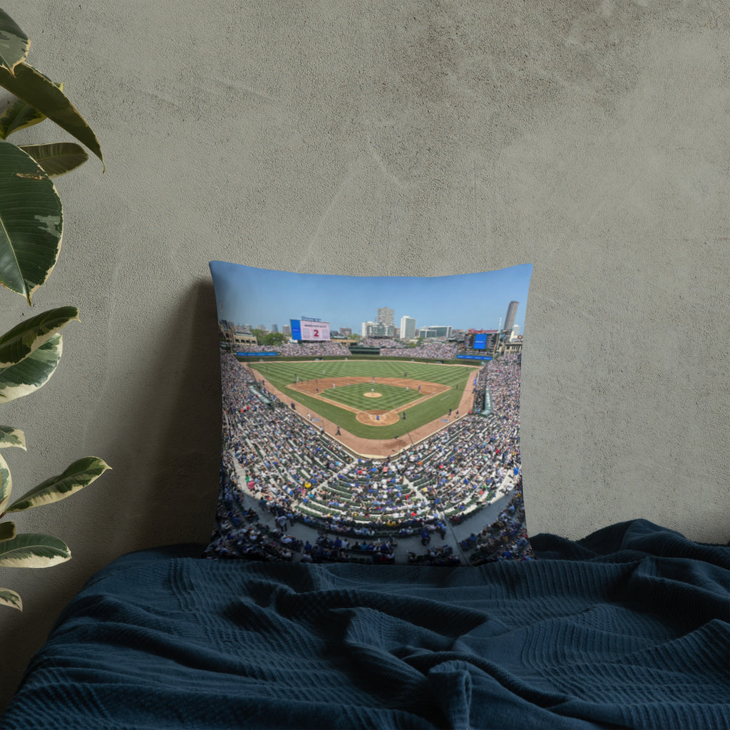 I ❤️ Chicago - Bears and Cubs Pillow - Stadium Vagabond