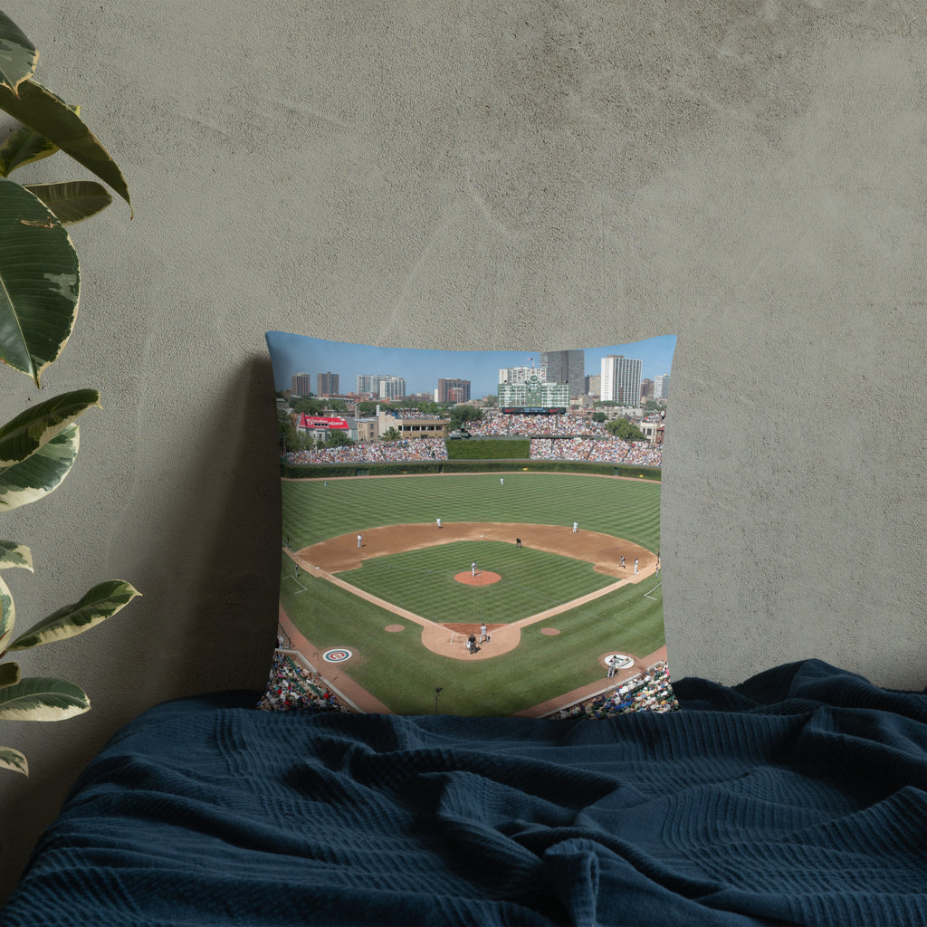 Chicago Cubs Wrigley Field Double - Sided Pillow - Stadium Vagabond