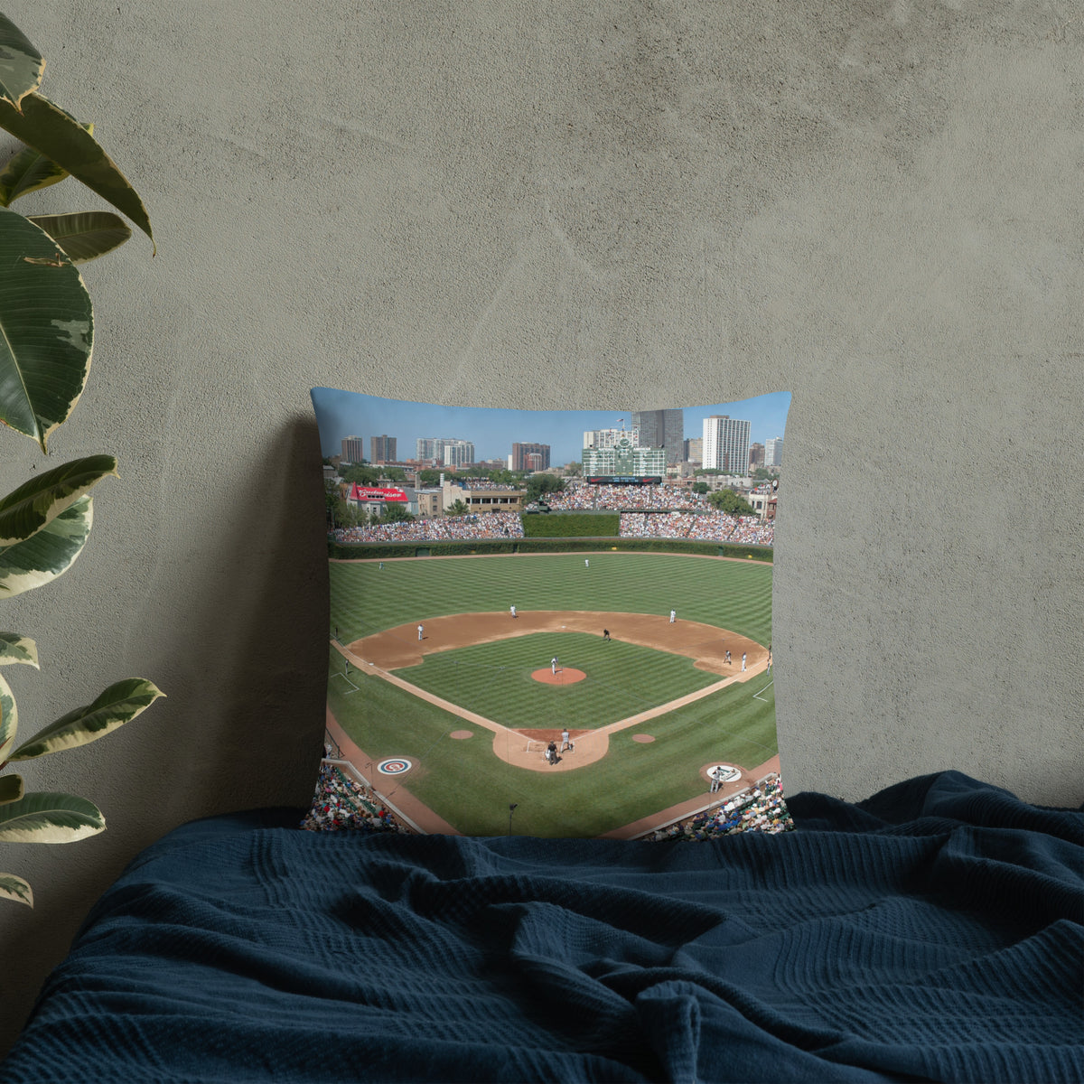 Chicago Cubs Wrigley Field Double - Sided Pillow - Stadium Vagabond