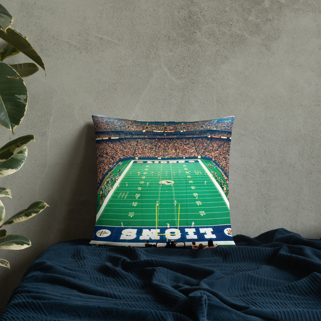 Detroit Lions Double - Sided Pillow - Pontiac Silverdome and Ford Field - Stadium Vagabond