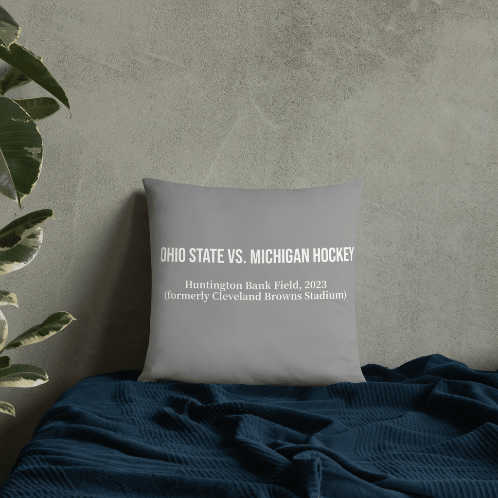Ohio State vs. Michigan Hockey in Cleveland Pillow - Stadium Vagabond