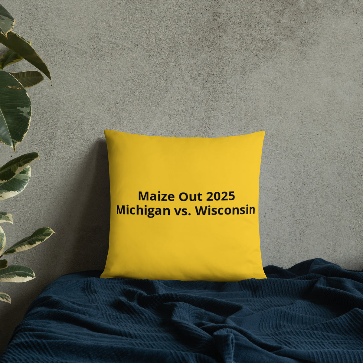 Michigan Wolverines Maize Out 2025 Pillow - Stadium Vagabond