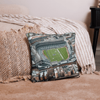 Northwestern Football at Wrigley Field Pillow - Stadium Vagabond