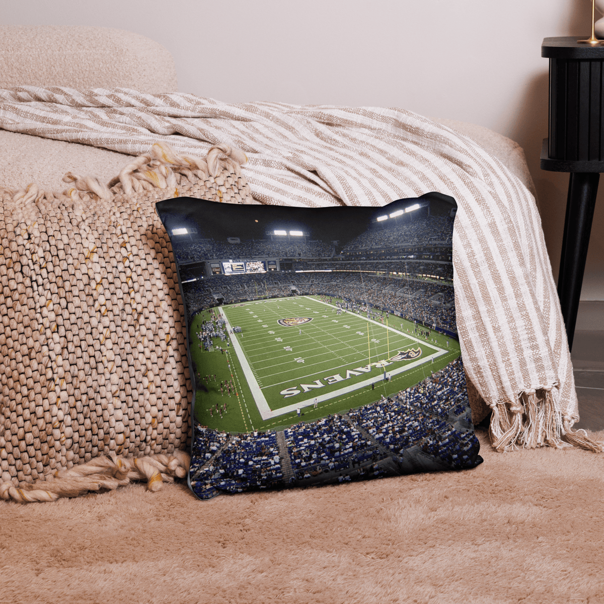Baltimore Ravens Pillow - Stadium Vagabond