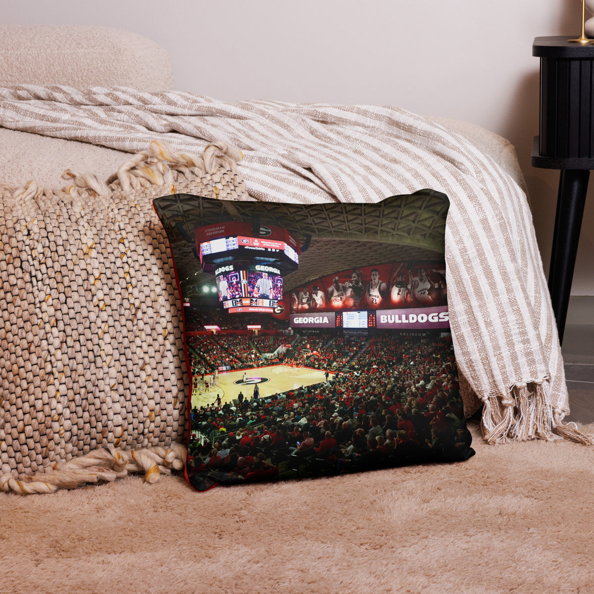 CUSTOMIZABLE Georgia Bulldogs Basketball Pillow - Stadium Vagabond