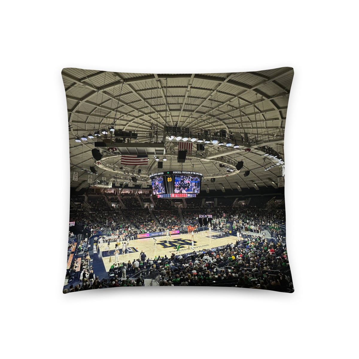 CUSTOMIZABLE Notre Dame Fighting Irish Basketball Pillow - Stadium Vagabond