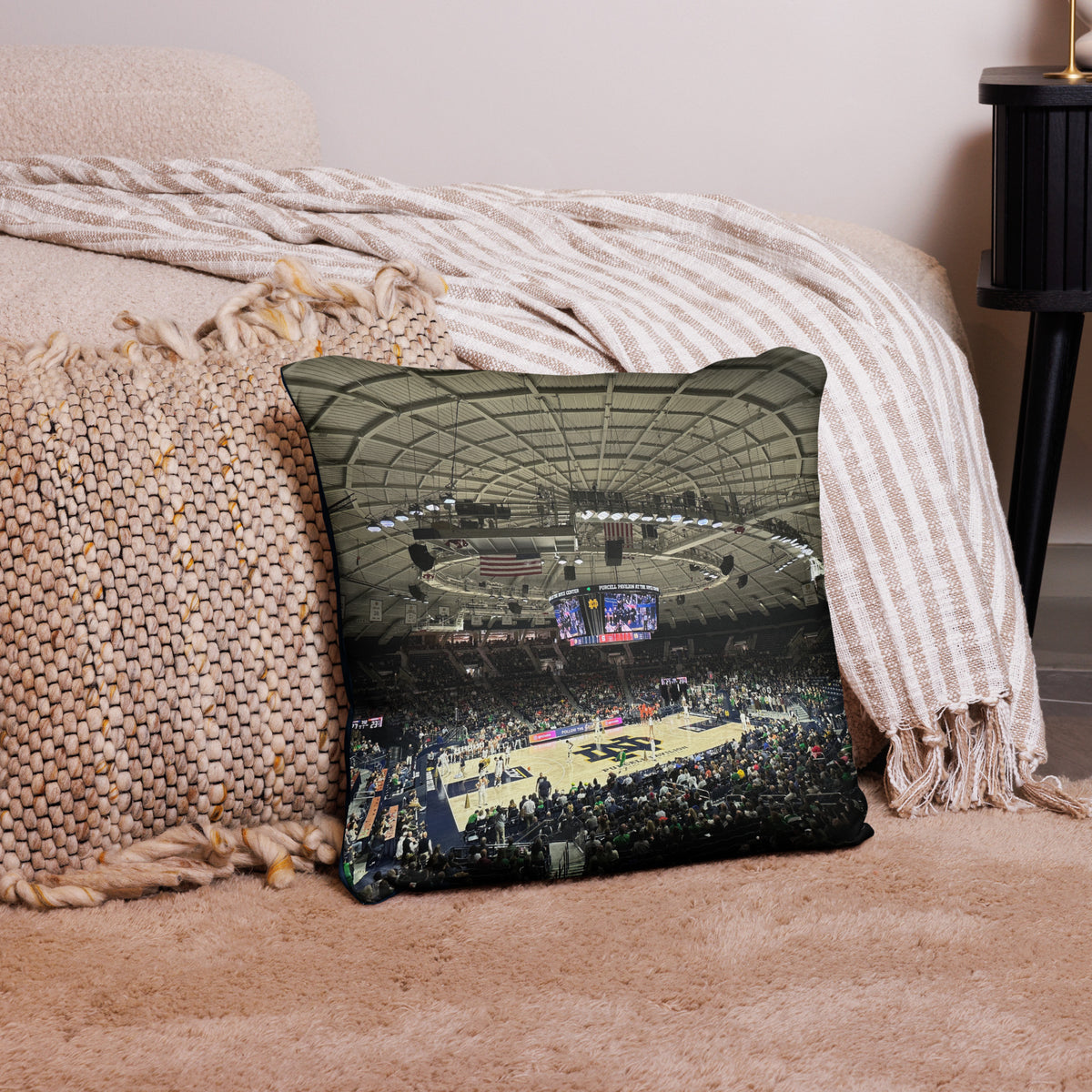 CUSTOMIZABLE Notre Dame Fighting Irish Basketball Pillow - Stadium Vagabond