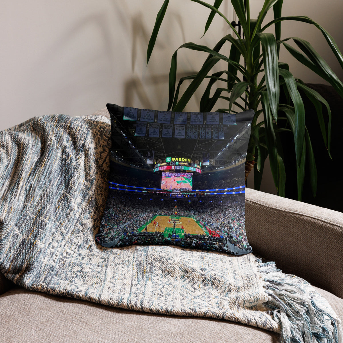 CUSTOMIZABLE Boston Celtics Pillow - Stadium Vagabond