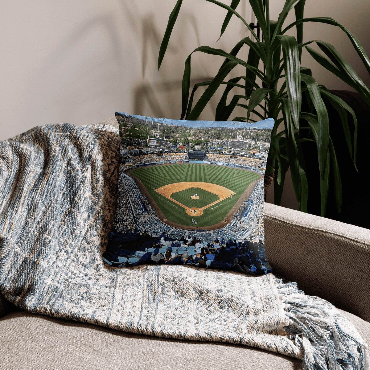 Los Angeles Dodgers Customizable Pillow - Stadium Vagabond