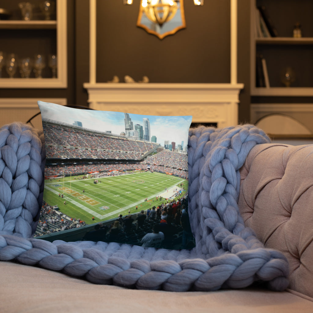 I ❤️ Chicago - Bears and Cubs Pillow - Stadium Vagabond