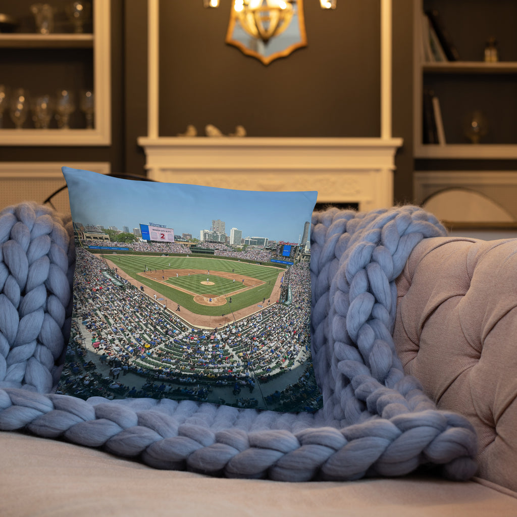 Chicago Cubs Wrigley Field Double - Sided Pillow - Stadium Vagabond