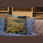 Michigan Wolverines Maize Out - Football and Basketball Double - Sided Pillow - Stadium Vagabond