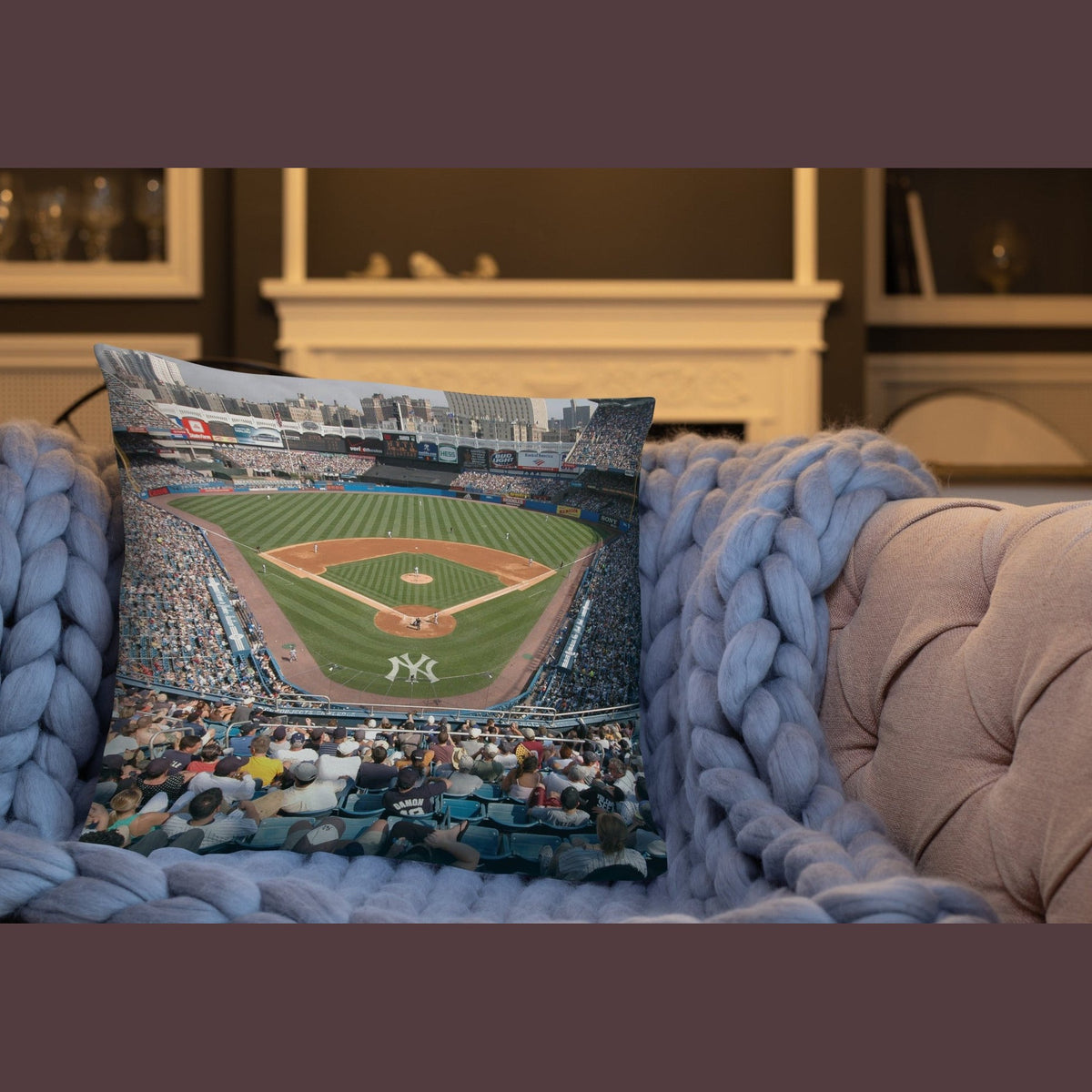 House - Divided Red Sox vs Yankees Pillow - Stadium Vagabond