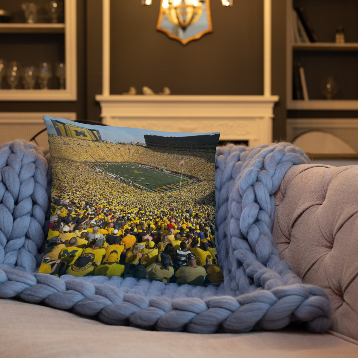 Michigan Wolverines Maize Out 2025 Pillow - Stadium Vagabond