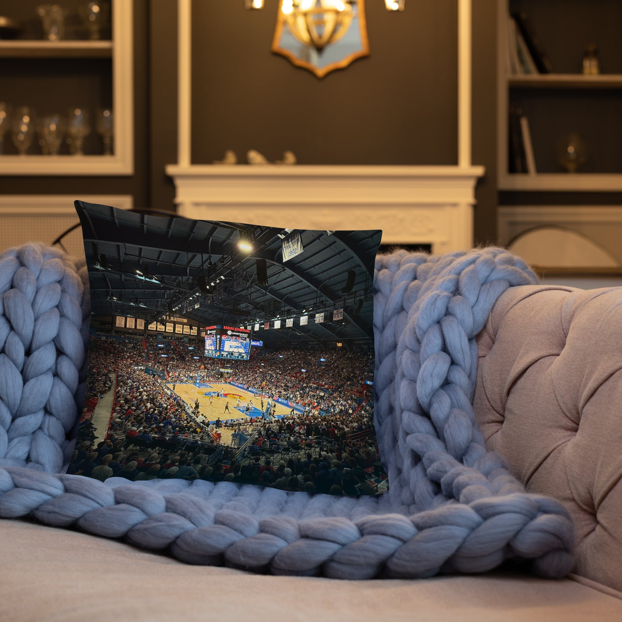 Kansas Jayhawks Basketball Pillow - Stadium Vagabond