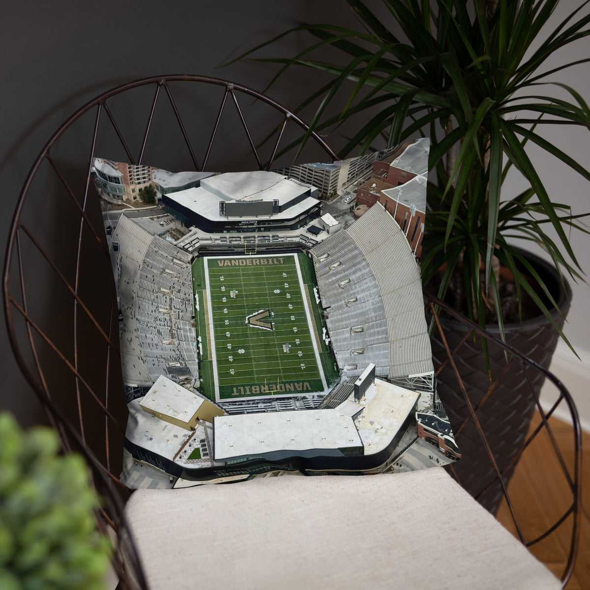 Vanderbilt Football From Above Pillow - Stadium Vagabond