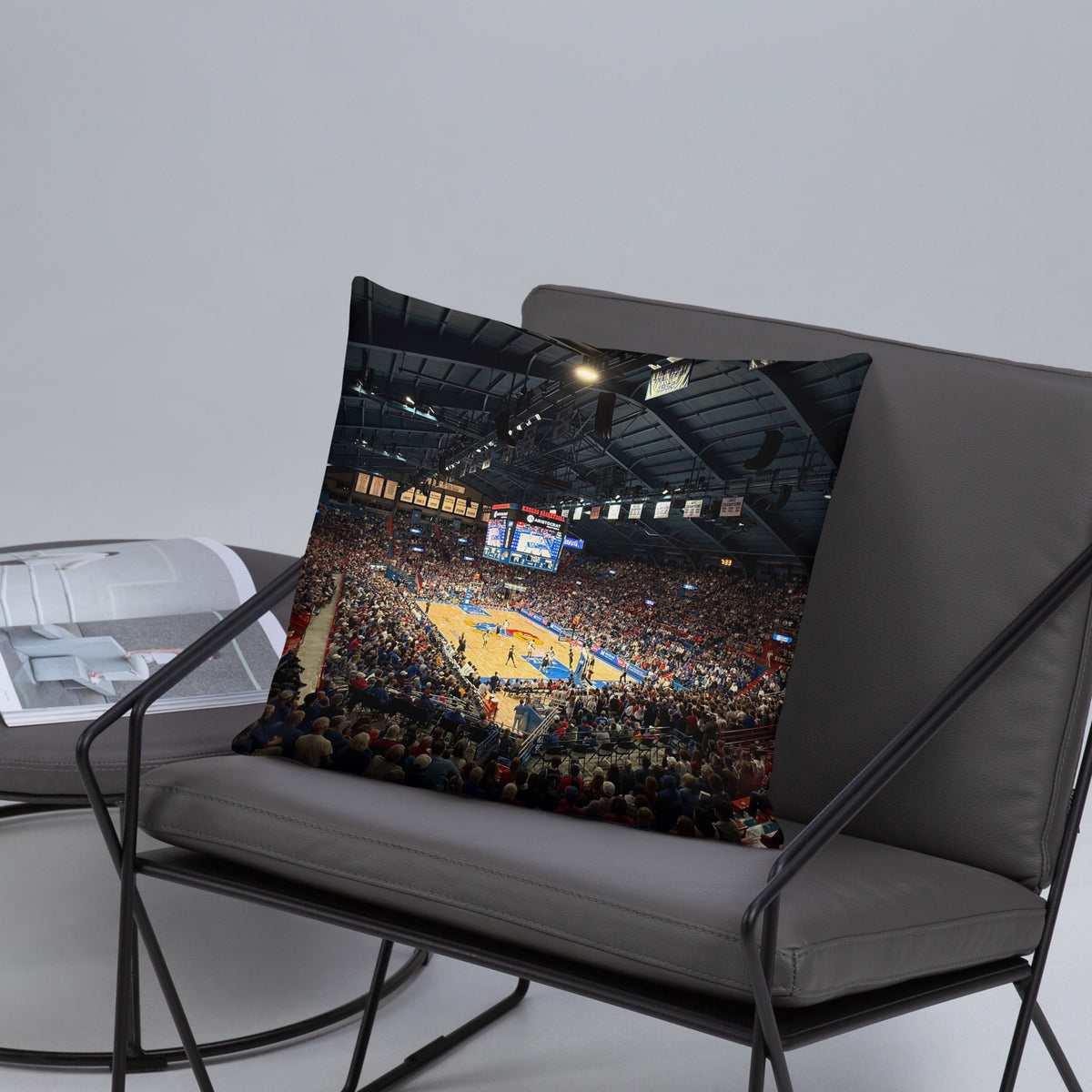 CUSTOMIZABLE Kansas Jayhawks Basketball Pillow - Stadium Vagabond