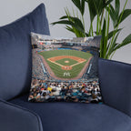 Legacy of the Bronx - New and Old Yankee Stadium Double - sided Pillow - Stadium Vagabond