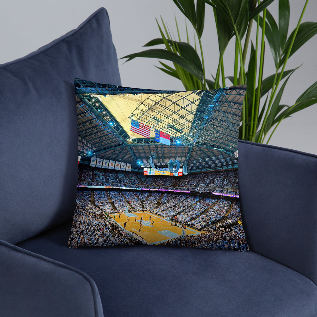 House - Divided Duke Blue Devils vs. UNC Tar Heels Pillow - Stadium Vagabond