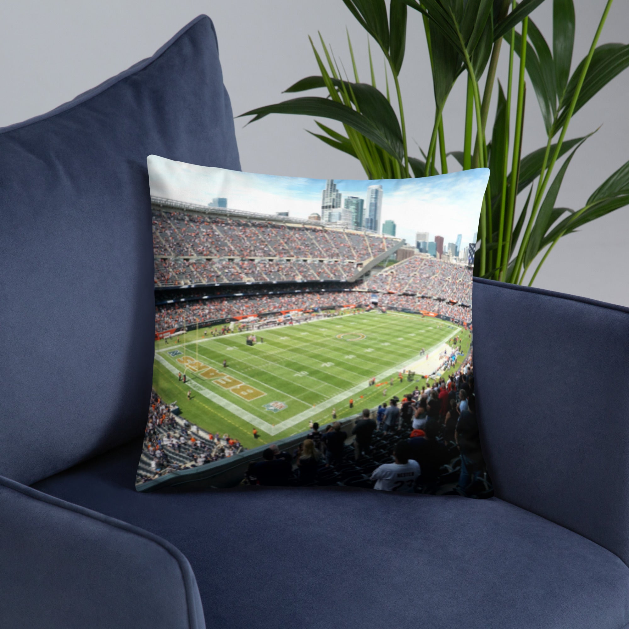 I ❤️ Chicago - Bears and Cubs Pillow - Stadium Vagabond