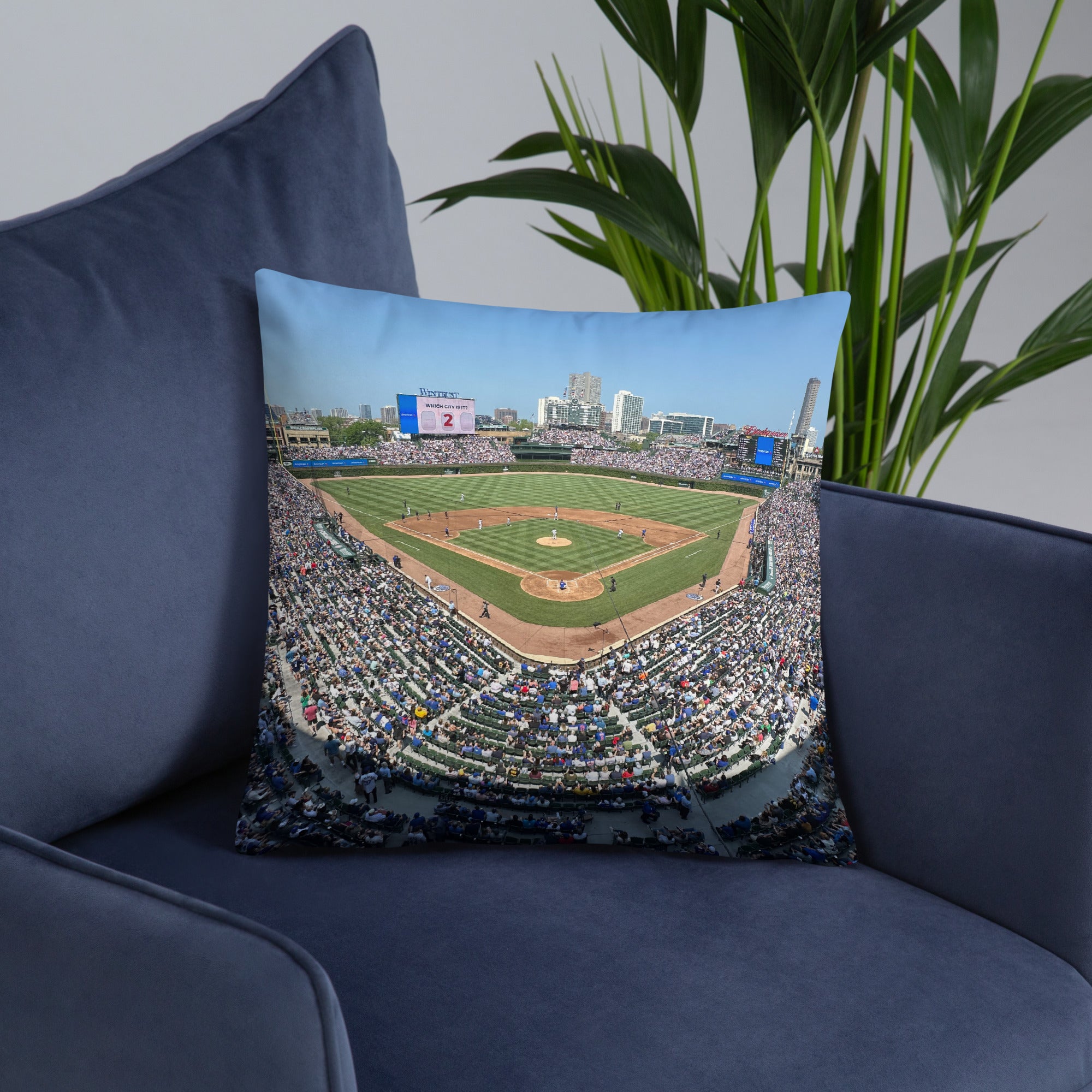 Chicago Cubs Wrigley Field Double - Sided Pillow - Stadium Vagabond