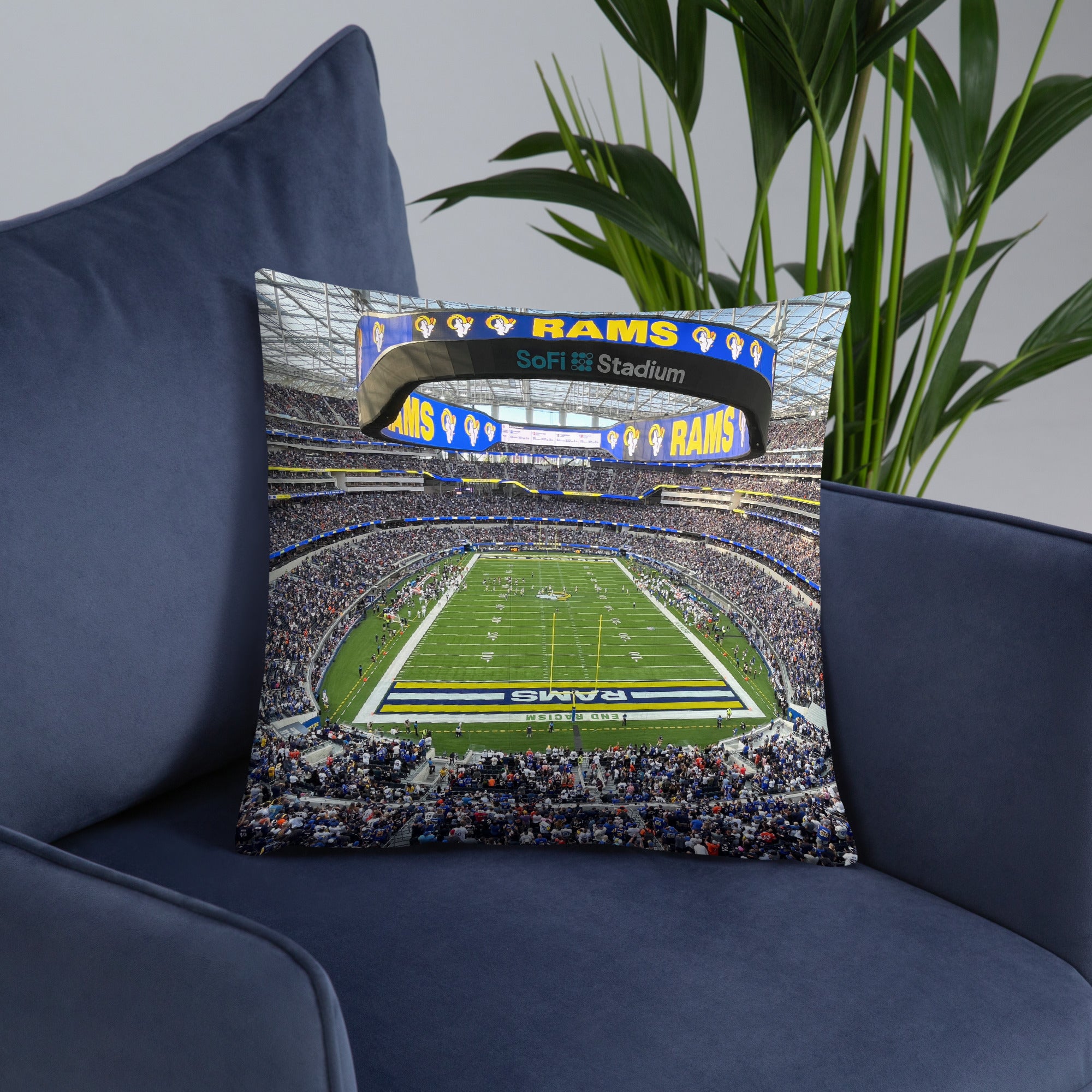 SoFi Stadium - Home of the Los Angeles Rams Pillow - Stadium Vagabond